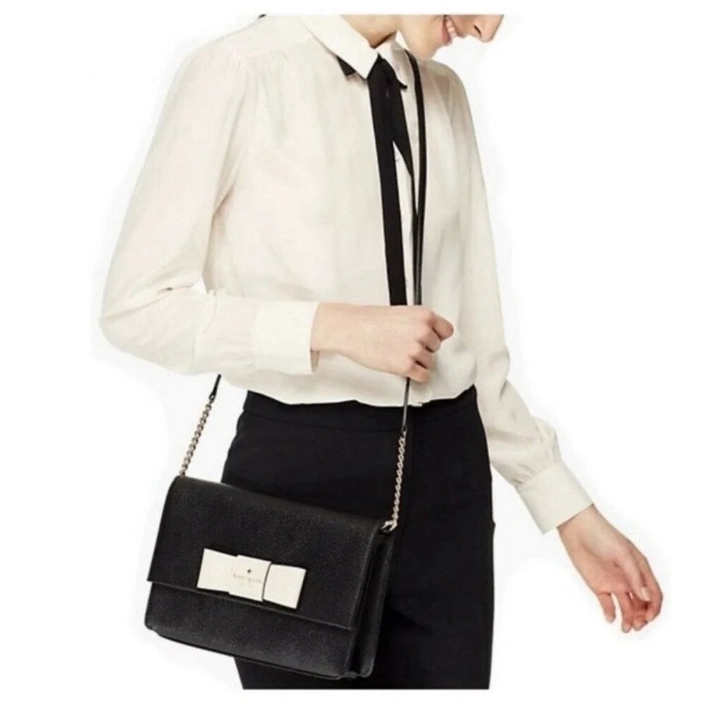 Kate Spade Robinson Street Zanni Crossbody Handbag‎ Black/white Preppy